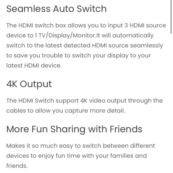 UGREEN HDMI Switch 3 In 1 Out - Picture 7 of 11